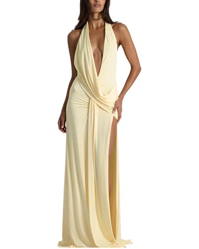 Lebrin Atelier Solid Maxi Dress In Yellow