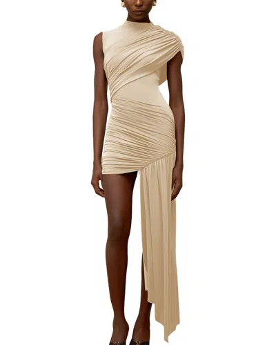 Lebrin Atelier Solid Mini Dress In Neutral