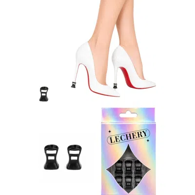 Lechery ® 3 Pairs Hourglass Heel Protectors In Black