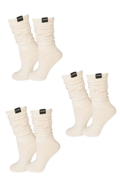 Lechery ® 3 Pairs Of Scrunch Socks In Neutral