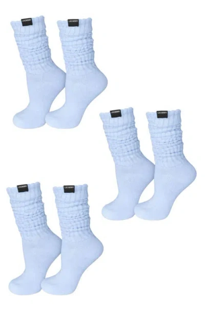 Lechery ® 7-pack Fashion Retro Scrunch Socks In Blue