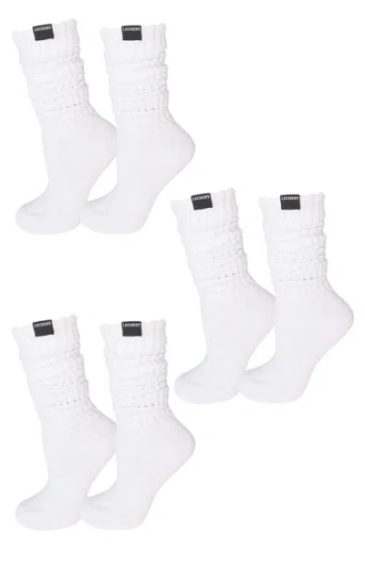 Lechery ® 5-pack Fashion Retro Scrunch Socks In White
