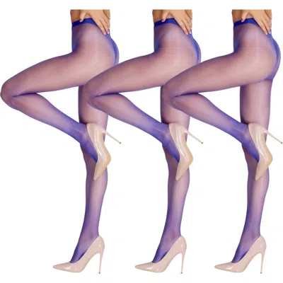 Lechery ® 5-pack Glossy Sheer Party Tights For Women In Multi
