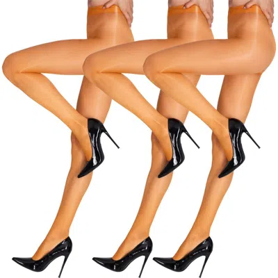 Lechery ® 5-pack Glossy Sheer Party Tights For Women In Orange