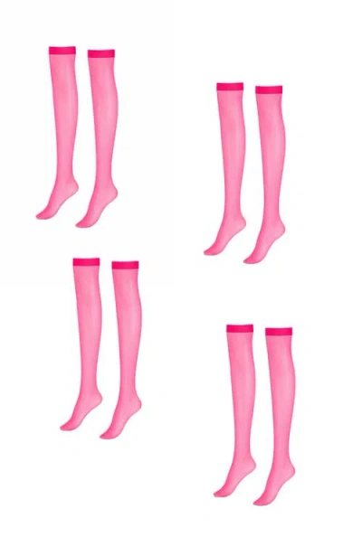 Lechery ® 6-pack Glossy Sheer Fashion Socks In Multi