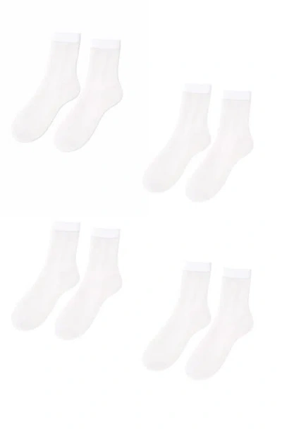 Lechery ® 8-pack Glossy Sheer Everyday Knee-highs In White