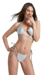 Lechery ® Lustrous Ruched Side-tie Bikini Bottom