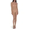 Lechery ® Lustrous Sheer Body Stocking In Brown