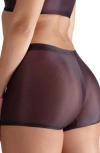 Lechery ® Lustrous Sheer Boyshort Tights In Purple