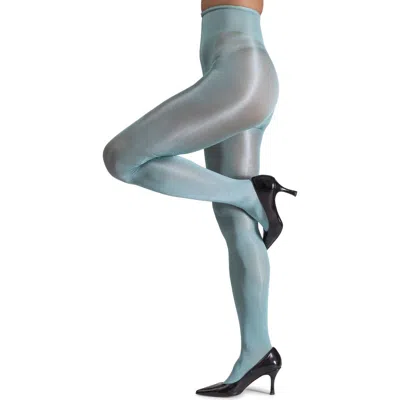 Lechery Women's Lustrous Silky Shiny 20 Denier Sheer High-waist Pantyhose Tights Sku11002-pk In Green