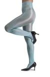 Lechery Women's Lustrous Silky Shiny 40 Denier Semi-opaque High-waist Pantyhose Tights Sku11003-bl In Green