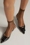 Lechery Lustrous Silky Shiny Sheer Socks, Set Of 2 In Brown
