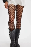 Lechery Ring Net Tights In Black, Women's At Urban Outfitters