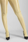 Lechery Shiny 40 Denier Semi-opaque Tights In Yellow, Women's At Urban Outfitters