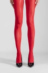 Lechery Shiny 40 Denier Semi-opaque Tights In Red, Women's At Urban Outfitters