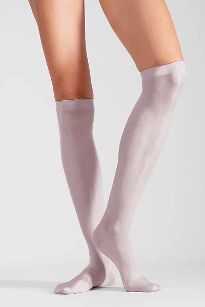 Lechery Shiny Sheer Knee-high Sock Set In Grey, Women's At Urban Outfitters