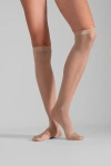 Lechery Shiny Sheer Knee-high Sock Set In Natural, Women's At Urban Outfitters