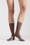 Lechery Shiny Sheer Sock Set In Cocoa, Women's At Urban Outfitters