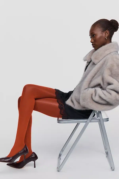 Lechery Shiny Tights In Red