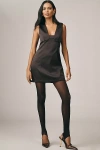 Lechery Silky Shiny 40 Denier Stirrup Tights In Black