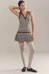 Lechery Silky Shiny Stirrup Thigh-high Tights In Gray