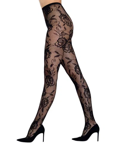 Lechery Women's Floral Net 1 Pair Of Tights In Black