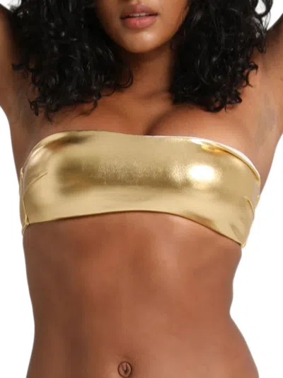 Lechery Women's Lustrous Bandeau Bikini Top