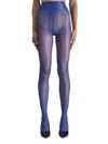 Lechery Women's Lustrous Silky Shiny 40 Denier Semi-opaque High-waist Pantyhose Tights Sku11003-bl In Blue