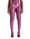 Lechery Women's Lustrous Silky Shiny 40 Denier Semi-opaque High-waist Pantyhose Tights Sku11003-bl In Pink