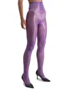 Lechery Women's Lustrous Silky Shiny 40 Denier Semi-opaque High-waist Pantyhose Tights Sku11003-bl In Purple