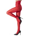 Lechery Women's Lustrous Silky Shiny 40 Denier Semi-opaque High-waist Pantyhose Tights Sku11003-bl In Red