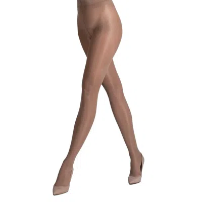 Lechery Women's Neutrals Italian Made Lustrous Silk Shiny Semi-opaque Tights