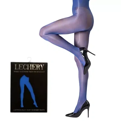 Lechery Womens Lustrous Silky Shiny 40 Denier Tights 40 Denier 1 Pair Tights In Blue