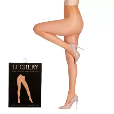 Lechery Womens Lustrous Silky Shiny 40 Denier Tights 40 Denier 1 Pair Tights In Orange