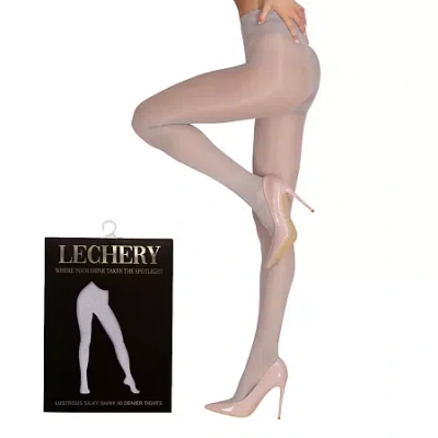Lechery Womens Lustrous Silky Shiny 40 Denier Tights 40 Denier 1 Pair Tights In Gray