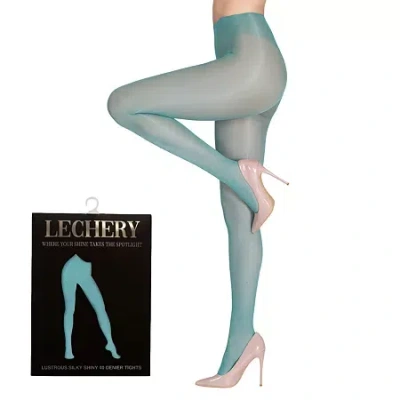 Lechery Womens Lustrous Silky Shiny 40 Denier Tights 40 Denier 1 Pair Tights In Green