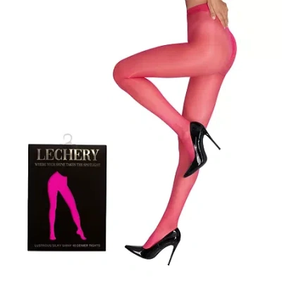 Lechery Womens Lustrous Silky Shiny 40 Denier Tights 40 Denier 1 Pair Tights In Pink