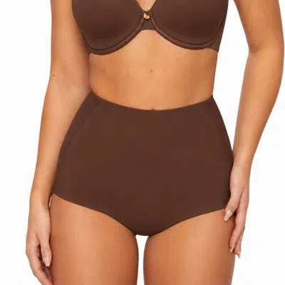 Lechery ® X Yahaira Comfy Panty Brief With Double Tummy Layer In Brown