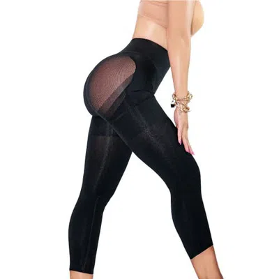 Lechery ® X Yahaira Happy Shapewear No.7 Capri Low Waist Double Tummy Layer In Black