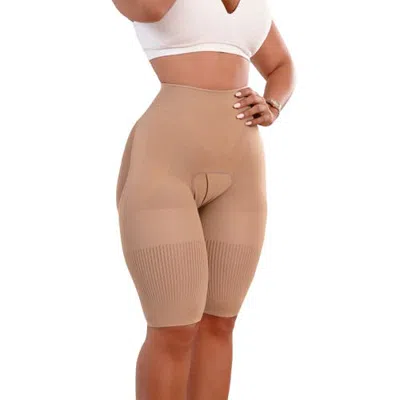 Lechery ® X Yahaira Happy Shapewear No.7 Low Waist Above Knee Double Tummy Layer In Natural