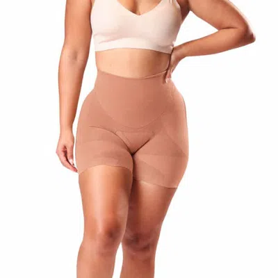 Lechery ® X Yahaira Happy Shapewear No.7 Low Waist Shorts Double Tummy Layer In Medium Beige