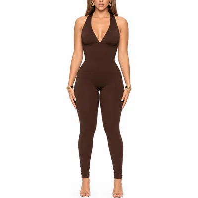 Lechery ® X Yahaira Jumpsuit Open Back With Hip Lifter In Brown