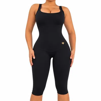 Lechery ® X Yahaira Jumpsuit With Triple Tummy Layer Above The Knee In Black