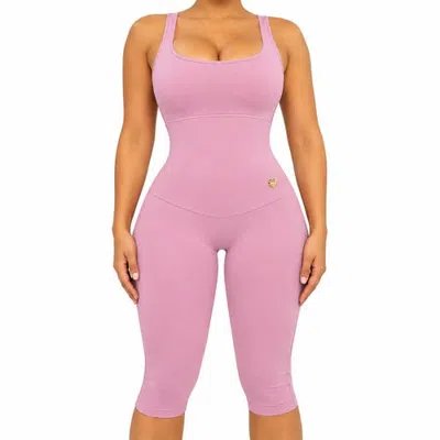 Lechery ® X Yahaira Jumpsuit With Triple Tummy Layer Above The Knee In Pink