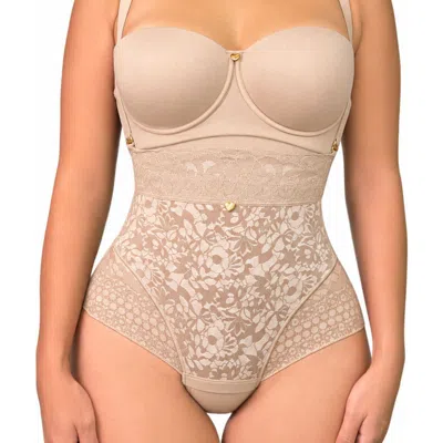 Lechery ® X Yahaira Lace Panty Shaper With Triple Tummy Layer In Neutral