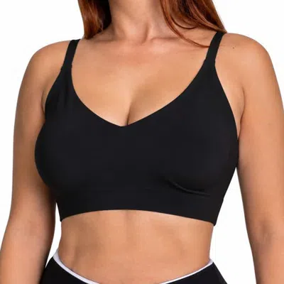 Lechery ® X Yahaira Seamless Dig-free Straps Removable Cups Bralette In Black