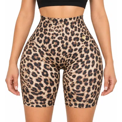 Lechery ® X Yahaira Shorts With Triple Tummy Layer High Waisted In Animal Print