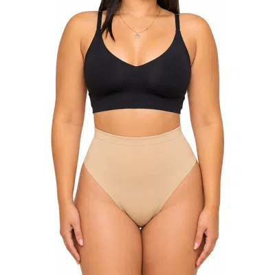 Lechery ® X Yahaira Thong Panty Lace Double Tummy Layer In Neutral