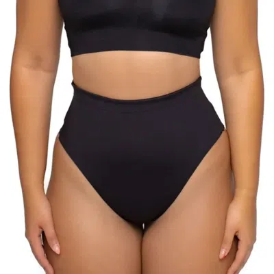 Lechery ® X Yahaira Thong Panty Lace Double Tummy Layer In Black