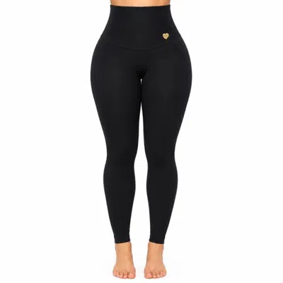Lechery ® X Yahaira Triple Tummy Layer Activewear Shaper Leggings In Black